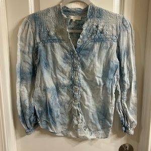 Love shack fancy long sleeve button up top